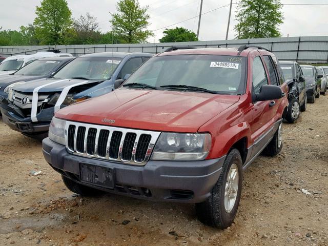 1J4GW48S63C525989 - 2003 JEEP GRAND CHER RED photo 2