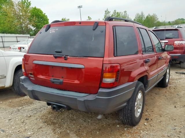 1J4GW48S63C525989 - 2003 JEEP GRAND CHER RED photo 4