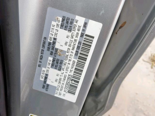 JM1CR293690336535 - 2009 MAZDA 5 SILVER photo 10