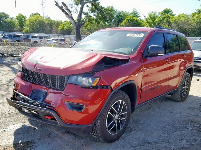 1C4RJFLG7HC605045 - 2017 JEEP GRAND CHER RED photo 2