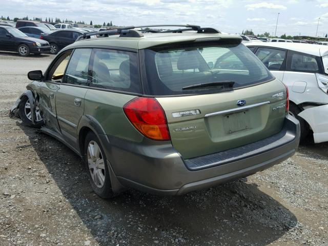 4S4BP62C057336000 - 2005 SUBARU LEGACY OUT GREEN photo 3