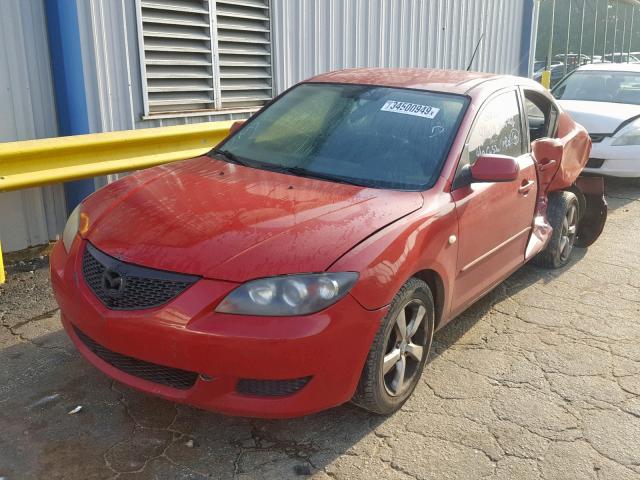 JM1BK12F141167543 - 2004 MAZDA 3 I RED photo 2