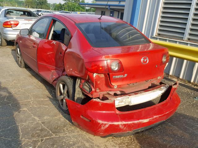 JM1BK12F141167543 - 2004 MAZDA 3 I RED photo 3