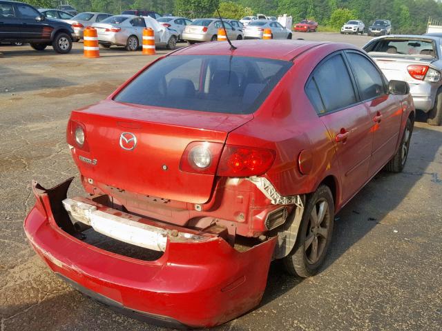 JM1BK12F141167543 - 2004 MAZDA 3 I RED photo 4