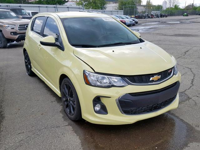 1G1JF6SB4H4105366 - 2017 CHEVROLET SONIC PREM YELLOW photo 1