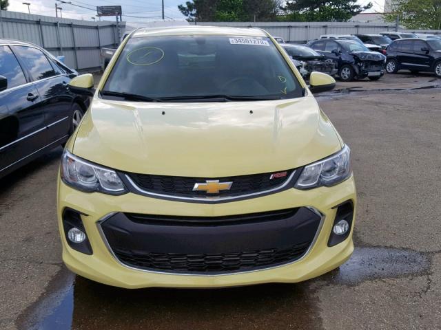 1G1JF6SB4H4105366 - 2017 CHEVROLET SONIC PREM YELLOW photo 9