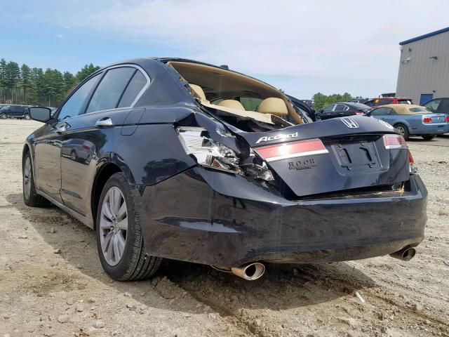 1HGCP3F87BA016251 - 2011 HONDA ACCORD EXL BLACK photo 3