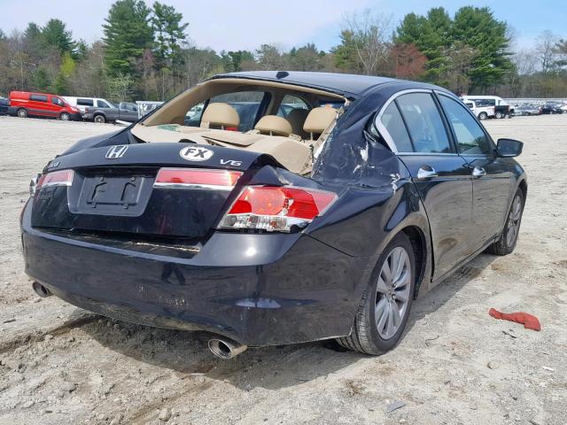 1HGCP3F87BA016251 - 2011 HONDA ACCORD EXL BLACK photo 4