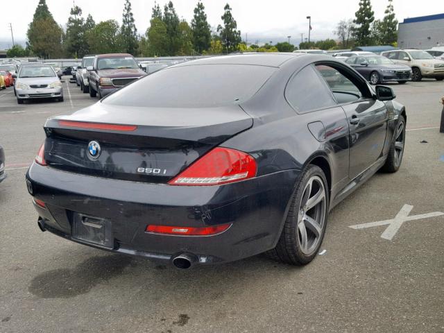 WBAEA5C57ACV93411 - 2010 BMW 650 I BLACK photo 4