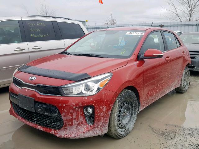 3KPA35AB0JE125758 - 2018 KIA RIO EX RED photo 2