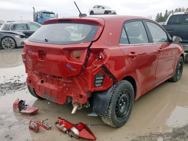 3KPA35AB0JE125758 - 2018 KIA RIO EX RED photo 4