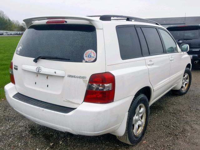 JTEGD21A170169701 - 2007 TOYOTA HIGHLANDER WHITE photo 4