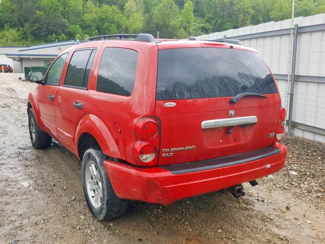 1D8HB48D25F605140 - 2005 DODGE DURANGO SL RED photo 3