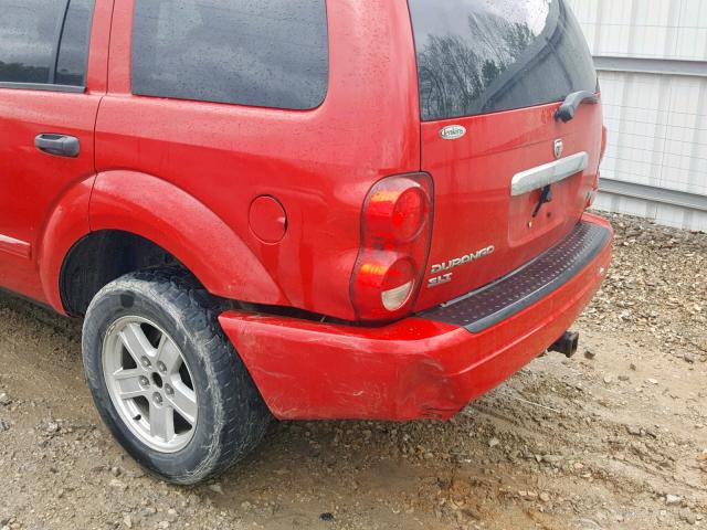 1D8HB48D25F605140 - 2005 DODGE DURANGO SL RED photo 9