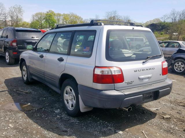 JF1SF63532H752156 - 2002 SUBARU FORESTER L SILVER photo 3