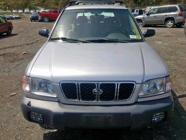 JF1SF63532H752156 - 2002 SUBARU FORESTER L SILVER photo 9