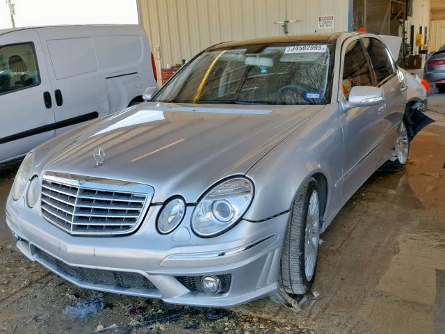 WDBUF56X37B000637 - 2007 MERCEDES-BENZ E 350 SILVER photo 2