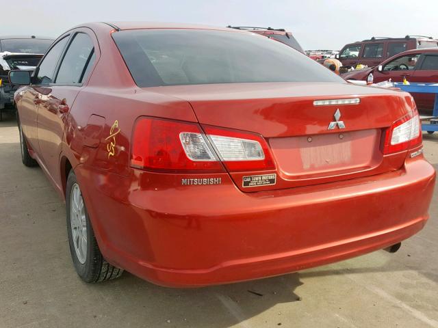 4A32B2FF1BE028807 - 2011 MITSUBISHI GALANT FE BURGUNDY photo 3