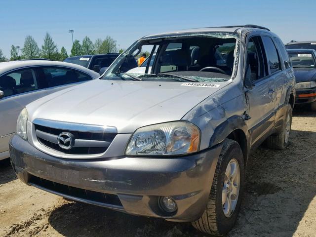 4F2YZ94174KM27024 - 2004 MAZDA TRIBUTE LX SILVER photo 2