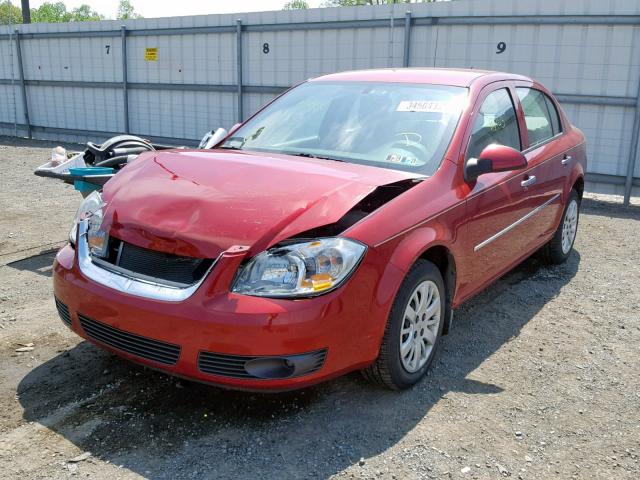 1G1AD5F54A7117137 - 2010 CHEVROLET COBALT 1LT RED photo 2