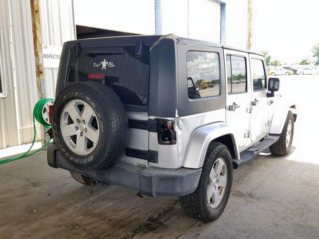 1J8GB59107L227708 - 2007 JEEP WRANGLER S SILVER photo 4