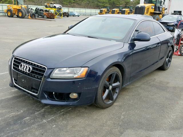 WAUDK78TX9A038665 - 2009 AUDI A5 QUATTRO BLUE photo 2