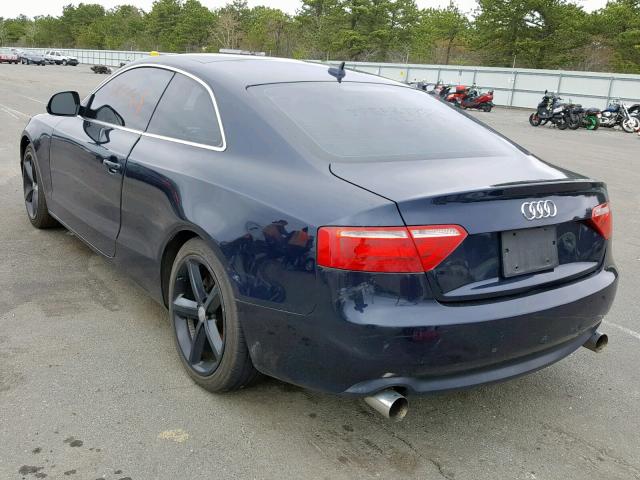 WAUDK78TX9A038665 - 2009 AUDI A5 QUATTRO BLUE photo 3