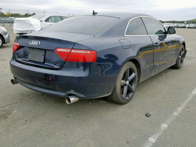 WAUDK78TX9A038665 - 2009 AUDI A5 QUATTRO BLUE photo 4