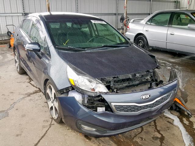 KNADN4A32E6327309 - 2014 KIA RIO EX BLUE photo 1