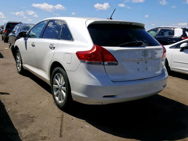 4T3BA3BB9AU010156 - 2010 TOYOTA VENZA WHITE photo 3