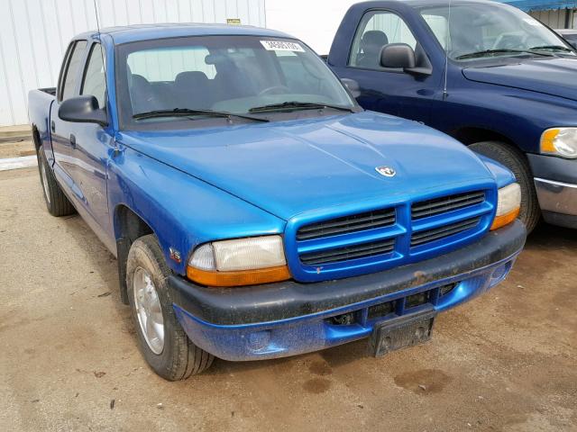 1B7GL2AX3YS717070 - 2000 DODGE DAKOTA QUA BLUE photo 1