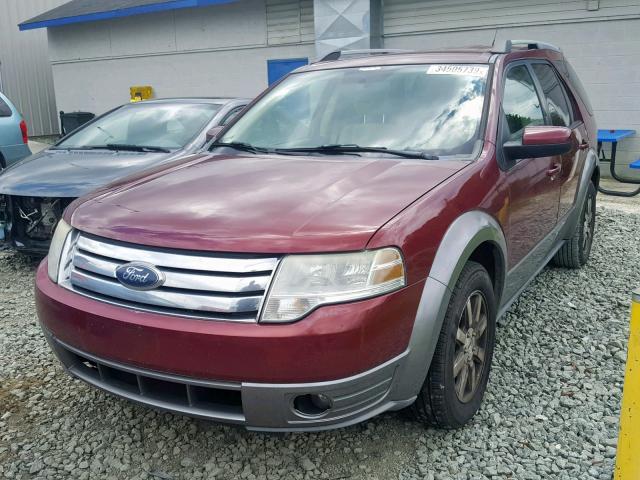 1FMDK02W88GA23215 - 2008 FORD TAURUS X S BURGUNDY photo 2