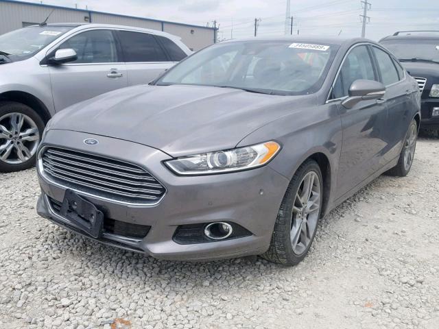 3FA6P0K97DR209054 - 2013 FORD FUSION TIT GRAY photo 2