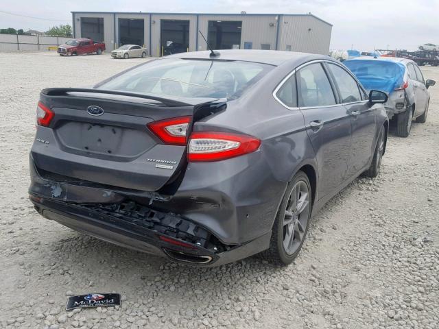 3FA6P0K97DR209054 - 2013 FORD FUSION TIT GRAY photo 4