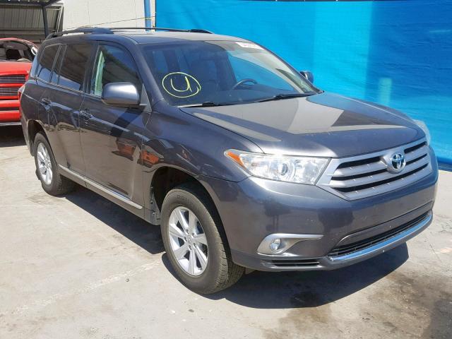 5TDBK3EH8DS211498 - 2013 TOYOTA HIGHLANDER CHARCOAL photo 1