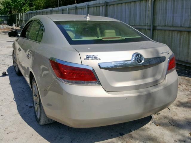 1G4GC5ED6BF129662 - 2011 BUICK LACROSSE C BEIGE photo 3