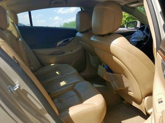 1G4GC5ED6BF129662 - 2011 BUICK LACROSSE C BEIGE photo 6