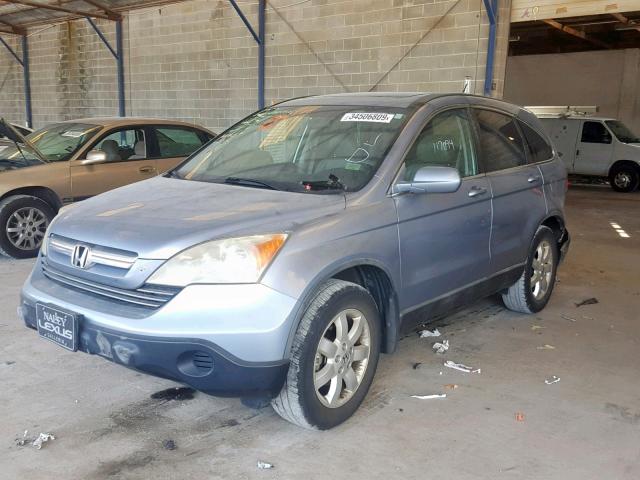 5J6RE38728L010948 - 2008 HONDA CR-V EXL BLUE photo 2