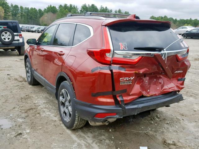 5J6RW2H81HL031998 - 2017 HONDA CR-V EXL RED photo 3