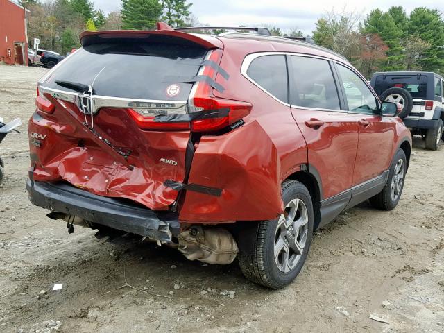 5J6RW2H81HL031998 - 2017 HONDA CR-V EXL RED photo 4