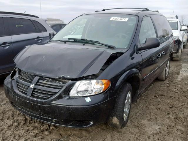 1D4GP25R25B383452 - 2005 DODGE CARAVAN SE BLACK photo 2