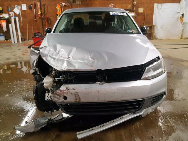 3VW1K7AJ7DM271314 - 2013 VOLKSWAGEN JETTA BASE SILVER photo 7