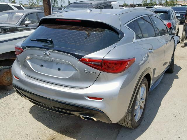 SJKCH5CPXHA021842 - 2017 INFINITI QX30 BASE SILVER photo 4