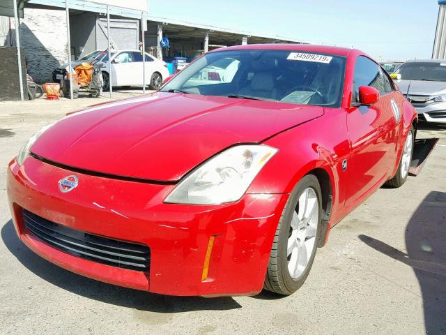 JN1AZ34E25M651327 - 2005 NISSAN 350Z COUPE RED photo 2