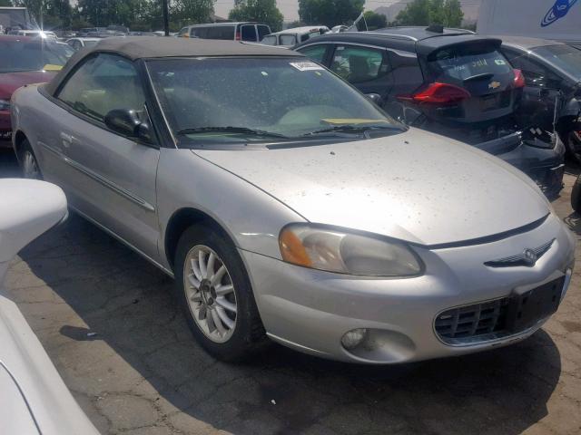 1C3EL55U91N671147 - 2001 CHRYSLER SEBRING LX SILVER photo 1