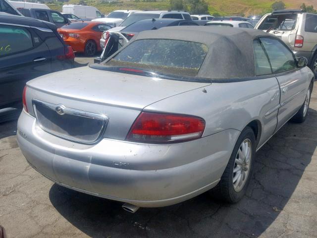 1C3EL55U91N671147 - 2001 CHRYSLER SEBRING LX SILVER photo 4