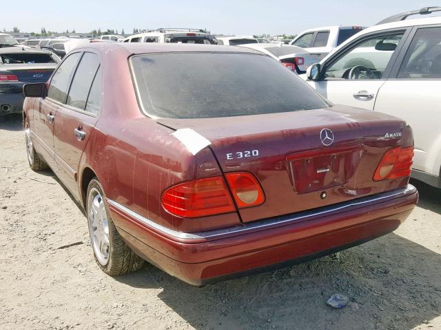 WDBJF82H4XX022605 - 1999 MERCEDES-BENZ E 320 4MAT BURGUNDY photo 3