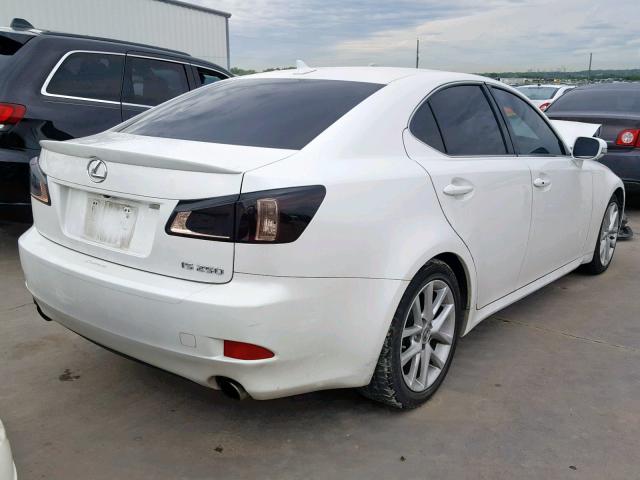 JTHBF5C28D5189117 - 2013 LEXUS IS 250 WHITE photo 4