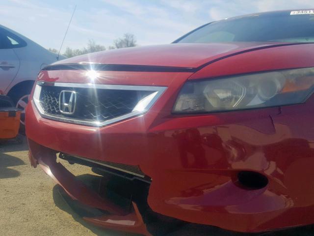 1HGCS22899A011335 - 2009 HONDA ACCORD EXL RED photo 10