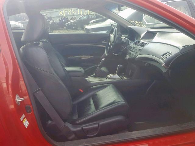 1HGCS22899A011335 - 2009 HONDA ACCORD EXL RED photo 5